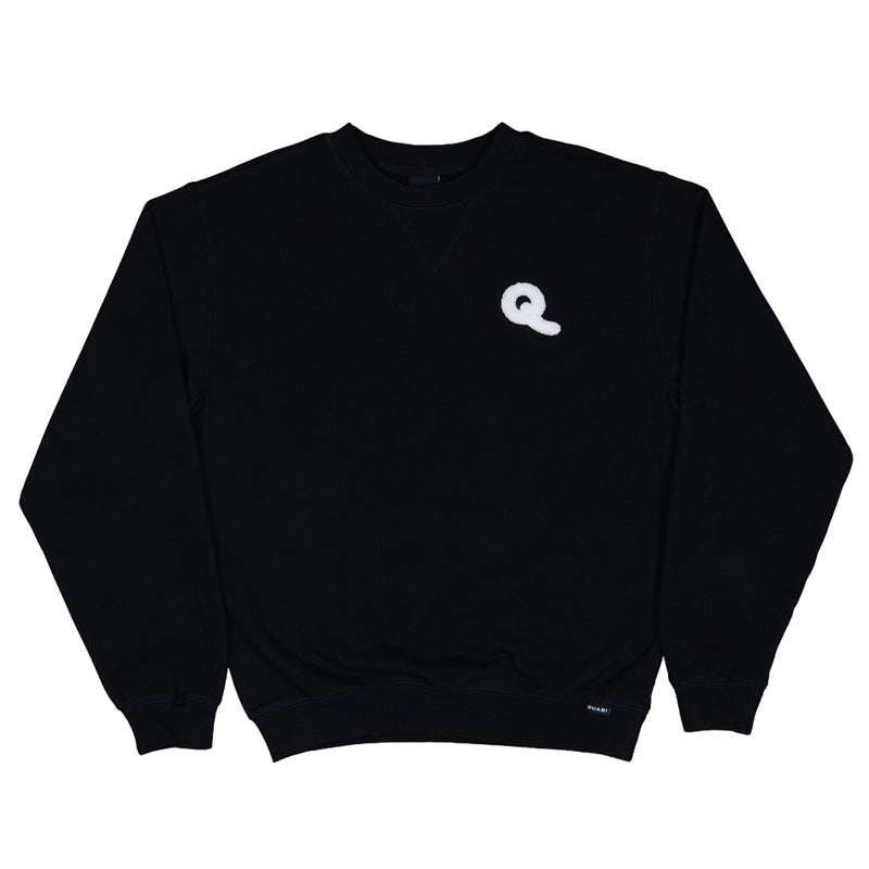 QUASI Q CREW SWEAT BLACK【 クワージ Q クルー スウェット ブラック 】