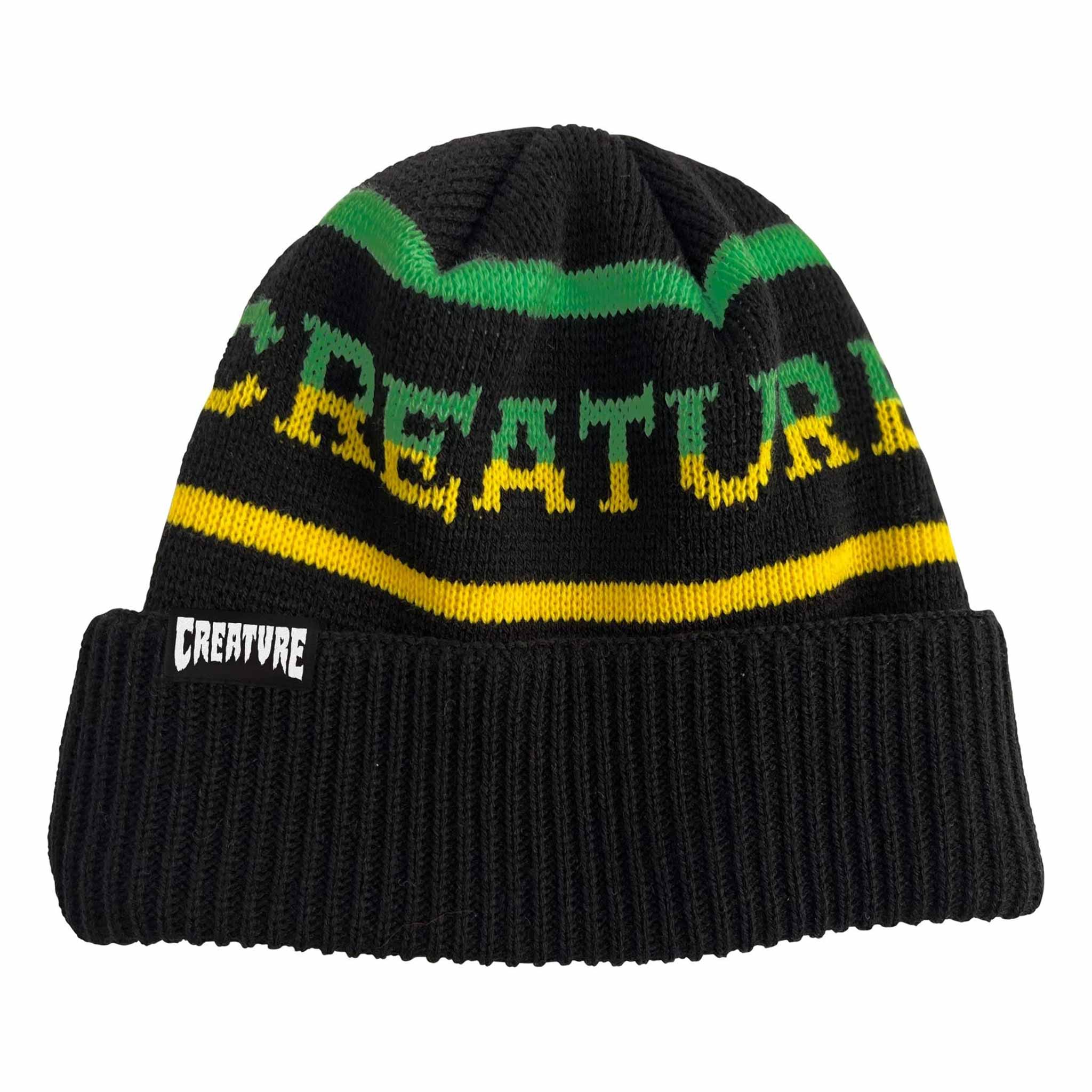 CREATURE BURNOUTZ LONG SHOREMAN BLACK BEANIE 【 クリーチャー