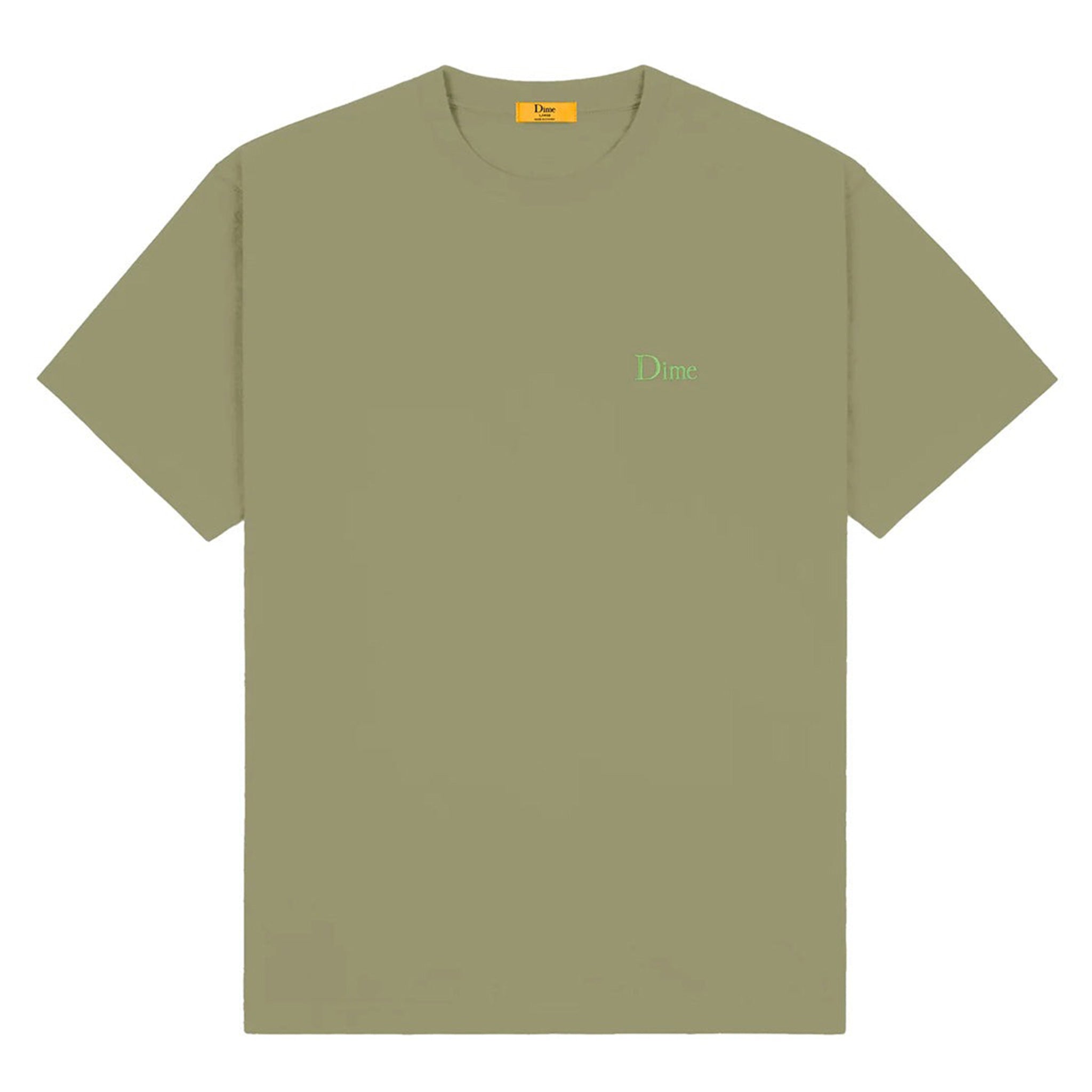 DIME CLASSIC SMALL LOGO T‐SHIRT ARMY GREEN 【 ダイム クラシック スモール ロゴ Tシャツ アーミー  グリーン 】