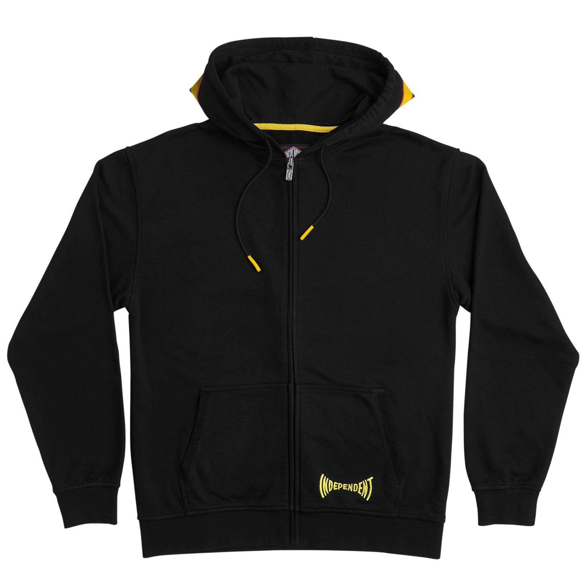 INDEPENDENT SPAN ZIP HOODIE BLACK【 インディペンデント スパン