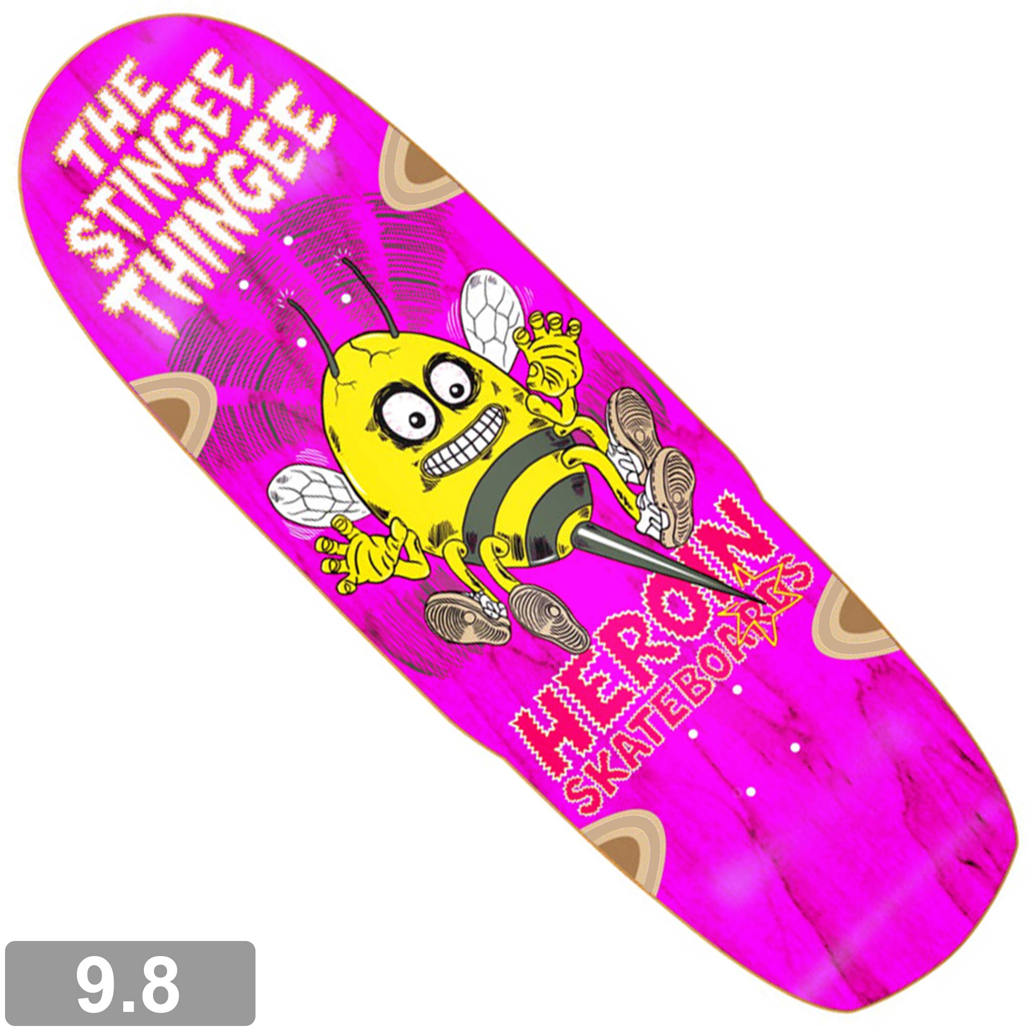 HEROIN STINGEE THINGEE PINK STAIN DECK 9.8 【 ヘロイン 