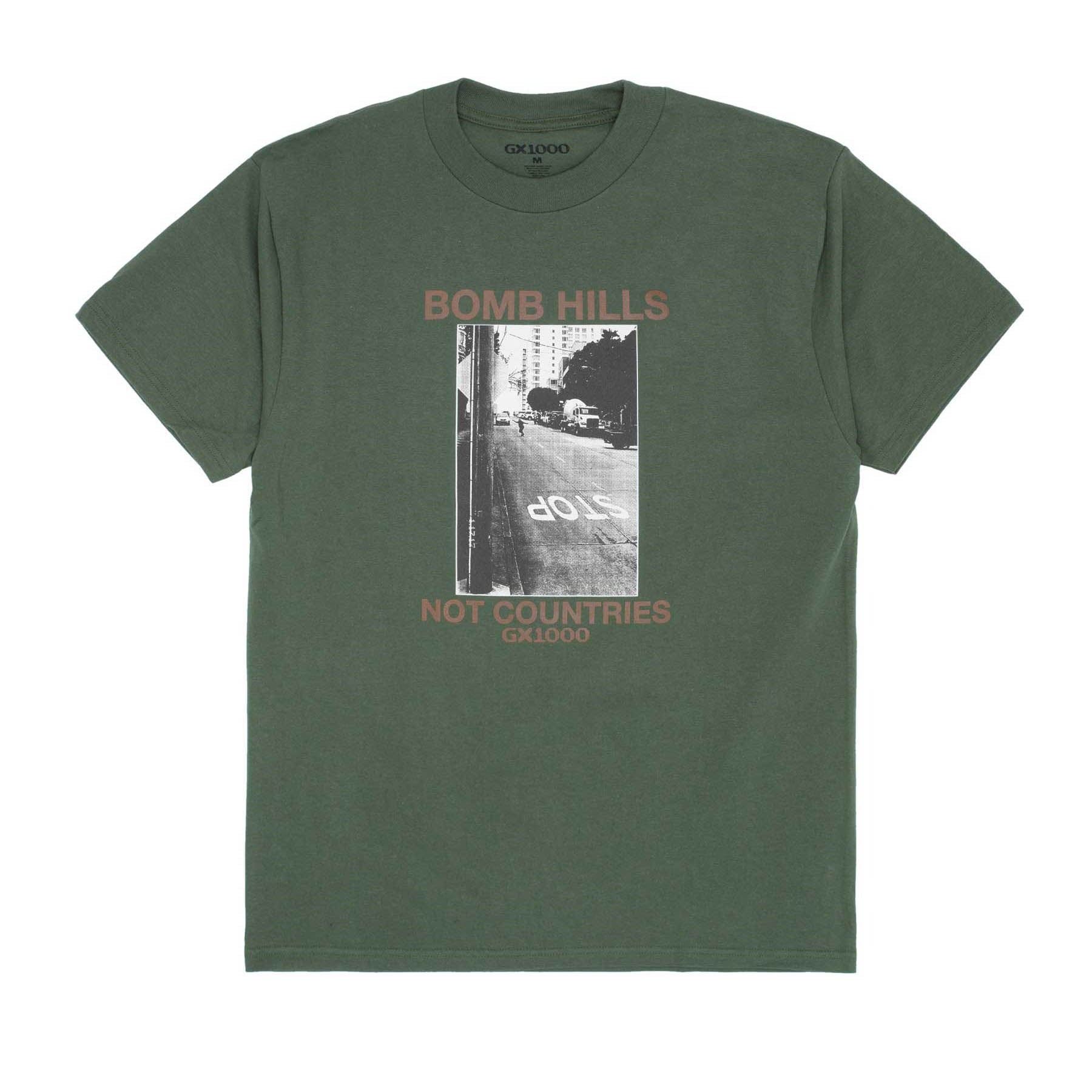 GX1000 BOMB HILLS NOT COUNTRIES TEE DESERT GREEN / BROWN 【 ジー 