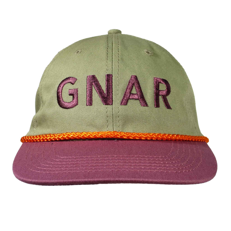 GNARHUNTERS GNAR SNAPBACK GREEN / PURPLE 【 ナーハンターズ ナー スナップバック グリーン / パープル 】