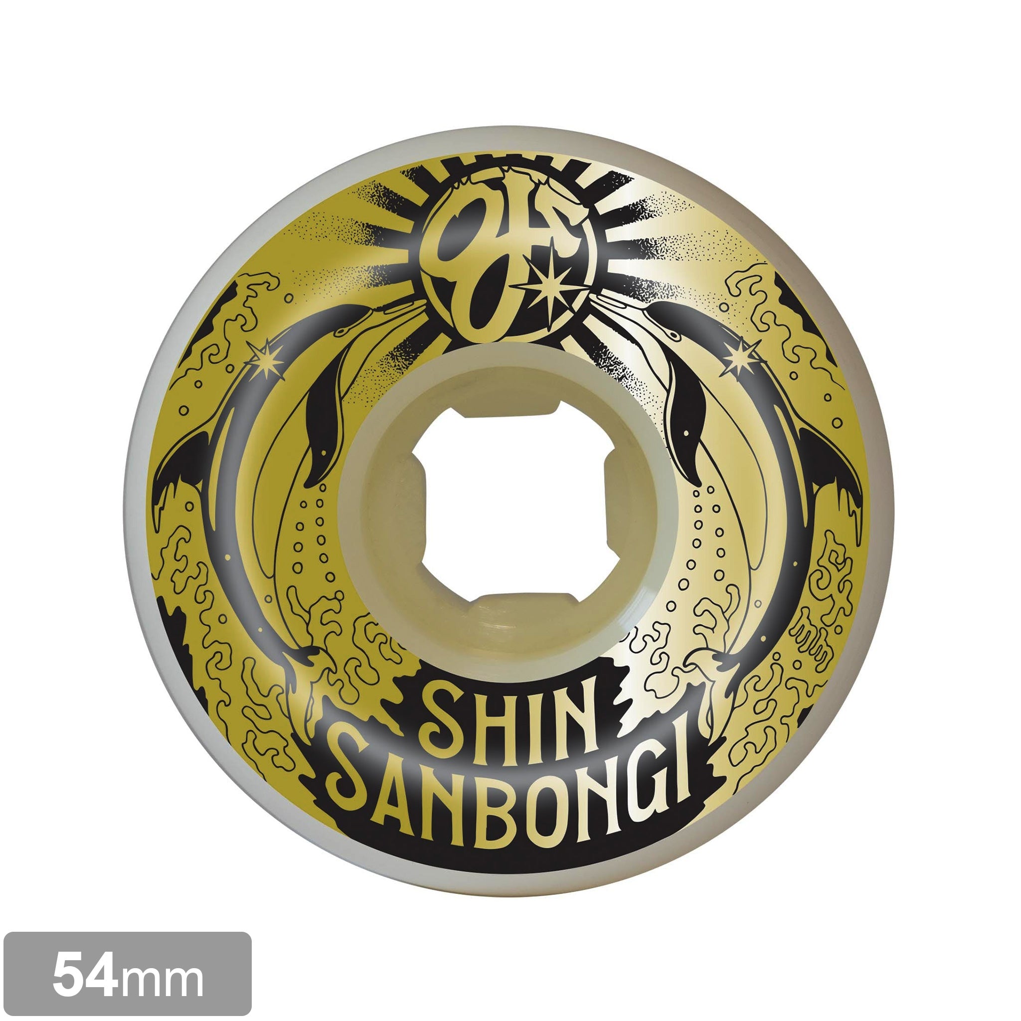 スケートボード OJ DBL DURO SHIN DOLPHIN GLD 58MM101A OJ SHIN SANBONGI DOLPHINS GOLD DOUBLE DURO WHITE WHEEL 101a / 95a 54mm