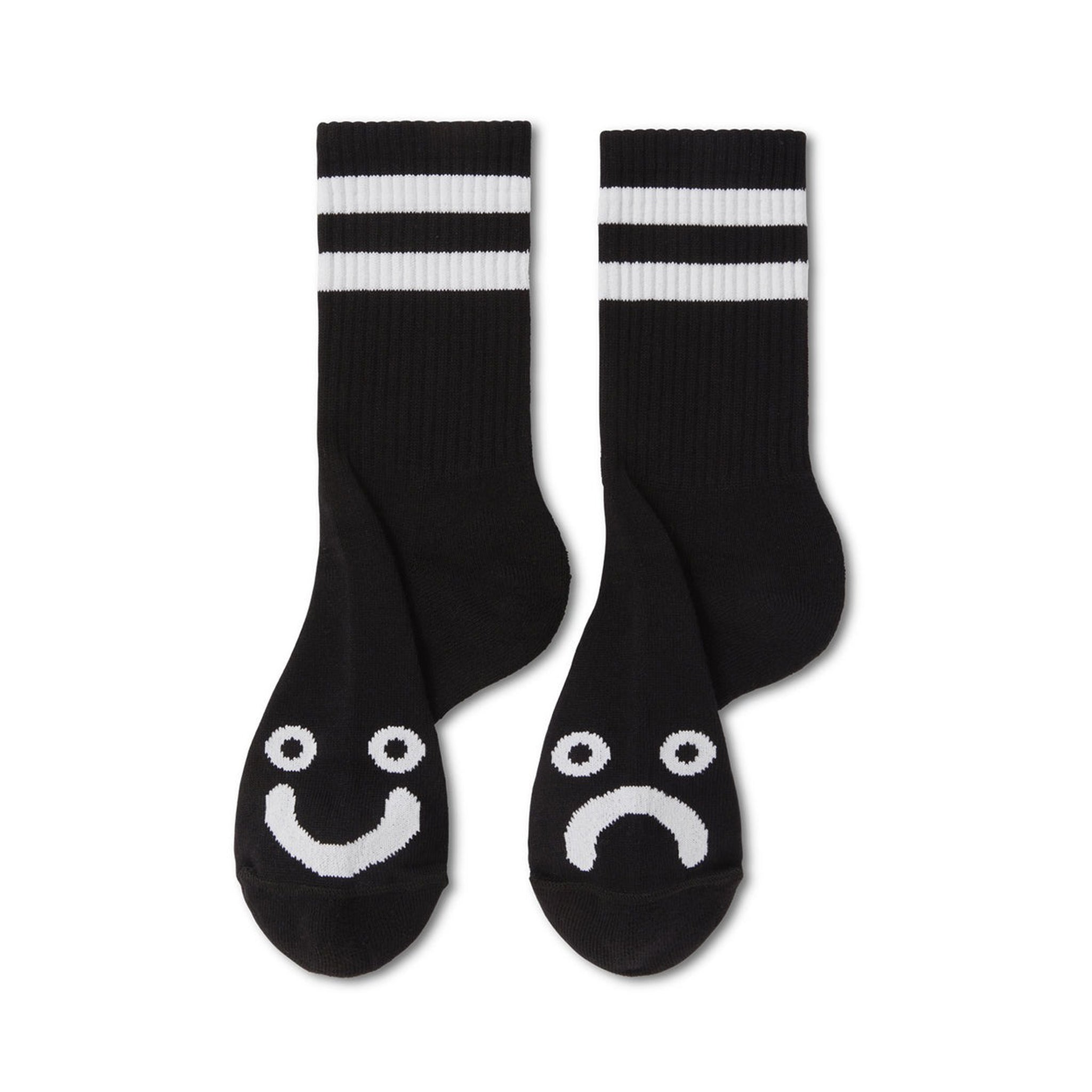 POLAR SKATE CO. HAPPY SAD SOCKS BLACK 【 ポーラー ハッピー サッド