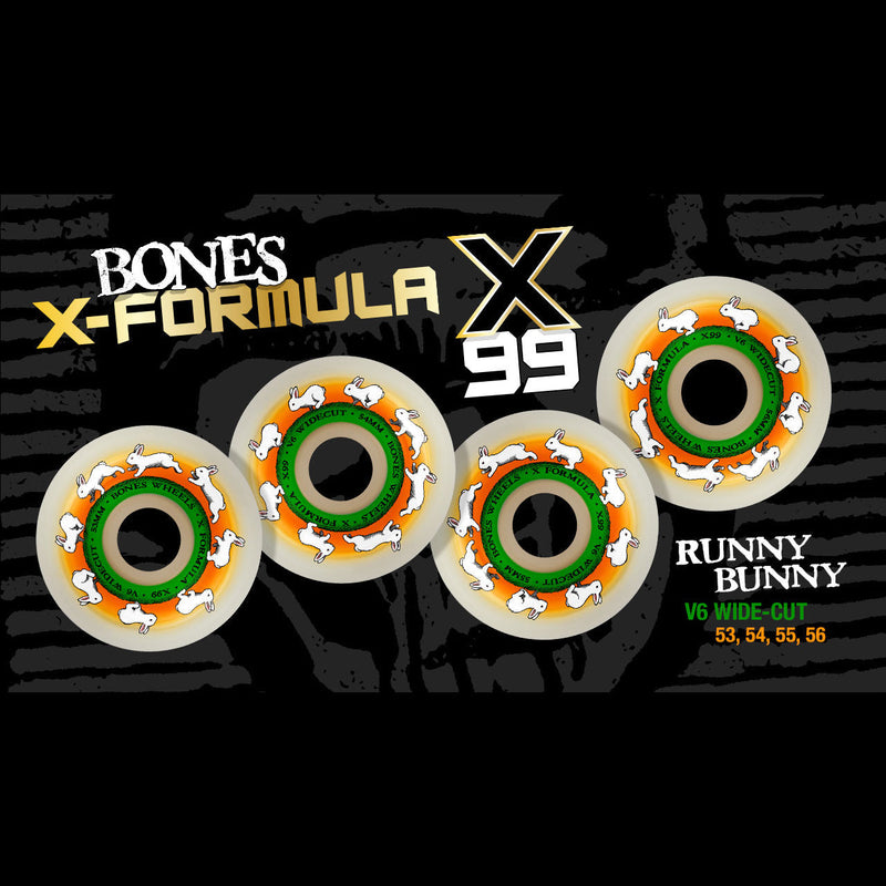 BONES X-FORMULA V6 RUNNY BUNNY 53mm 99A 【 ボーンズ X フォーミュラ V6 ラニー バニー ウィール 】