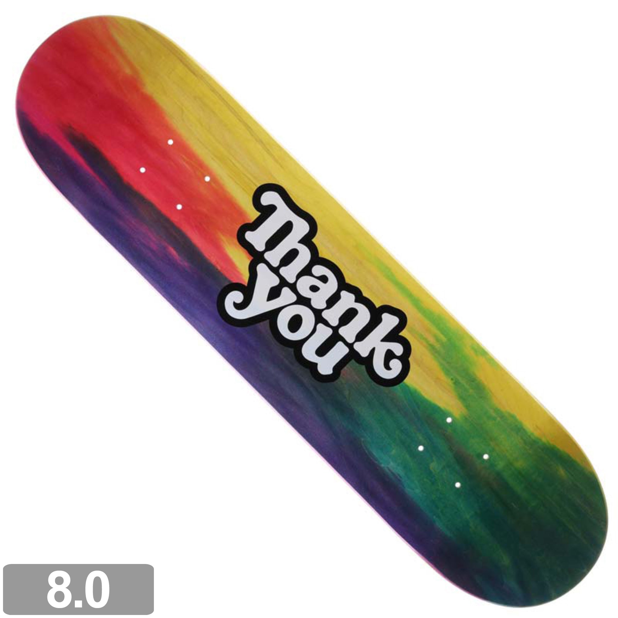 THANK YOU SKATE CO LOGO TIE DYE WOODGRAIN DECK 8.0 【 サンキュー