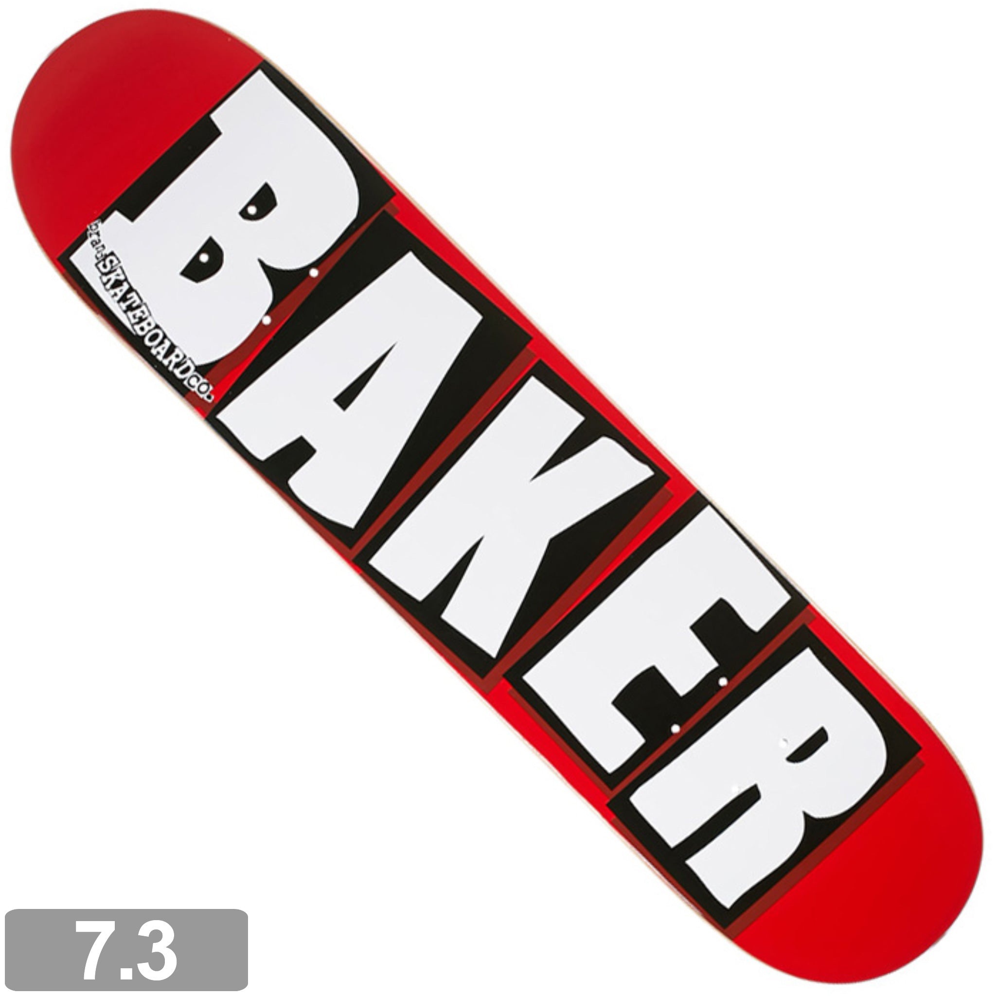 Baker デッキのみ BAKER BRAND LOGO WHITE MINI 7.3 【 ベイカー ブランド ロゴ