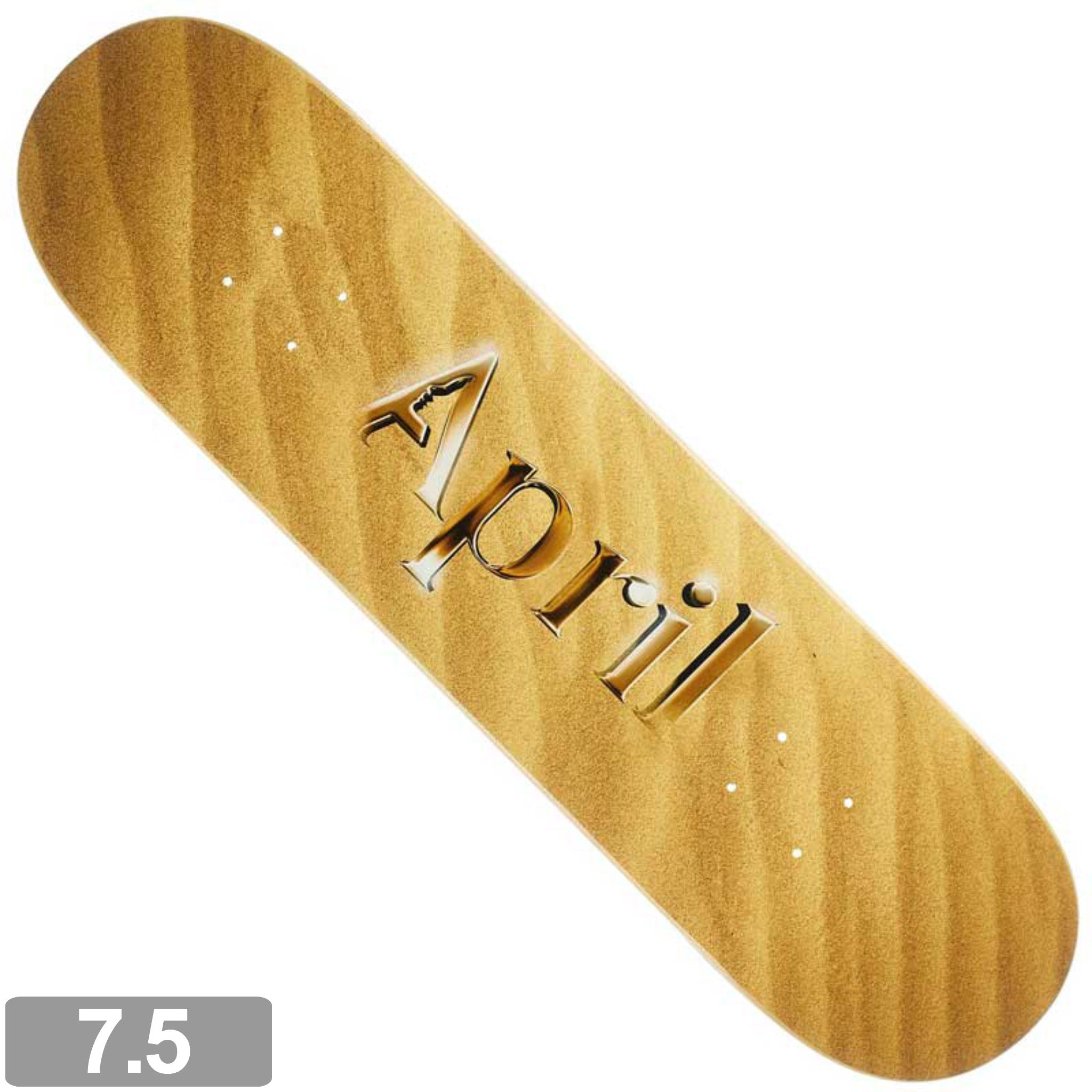 APRIL OG LOGO SAND DECK 7.5 【 エイプリル OG ロゴ サンド デッキ 】