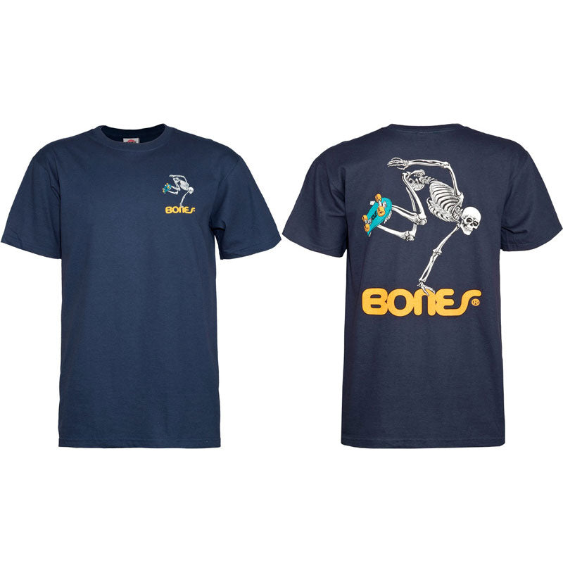 POWELL-PERALTA SKATE SKELETON NAVY T-SHIRTS 【 ボーンズ スケート