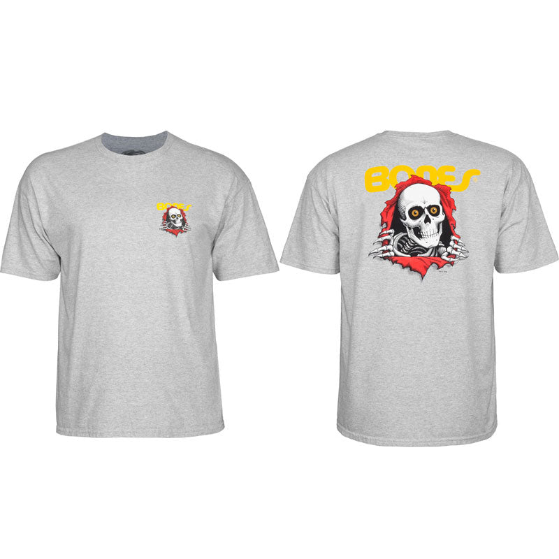 POWELL-PERALTA BONES RIPPER GRAY T-SHIRTS 【 パウエル ボーンズ リッパー グレイ Tシャツ 】