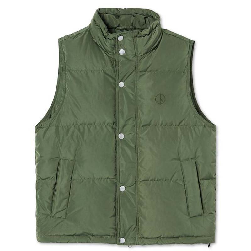 POLAR SKATE CO. PUFFER VEST LIGHT OLIVE 【 ポーラー パファー ベスト ライト オリーブ 】