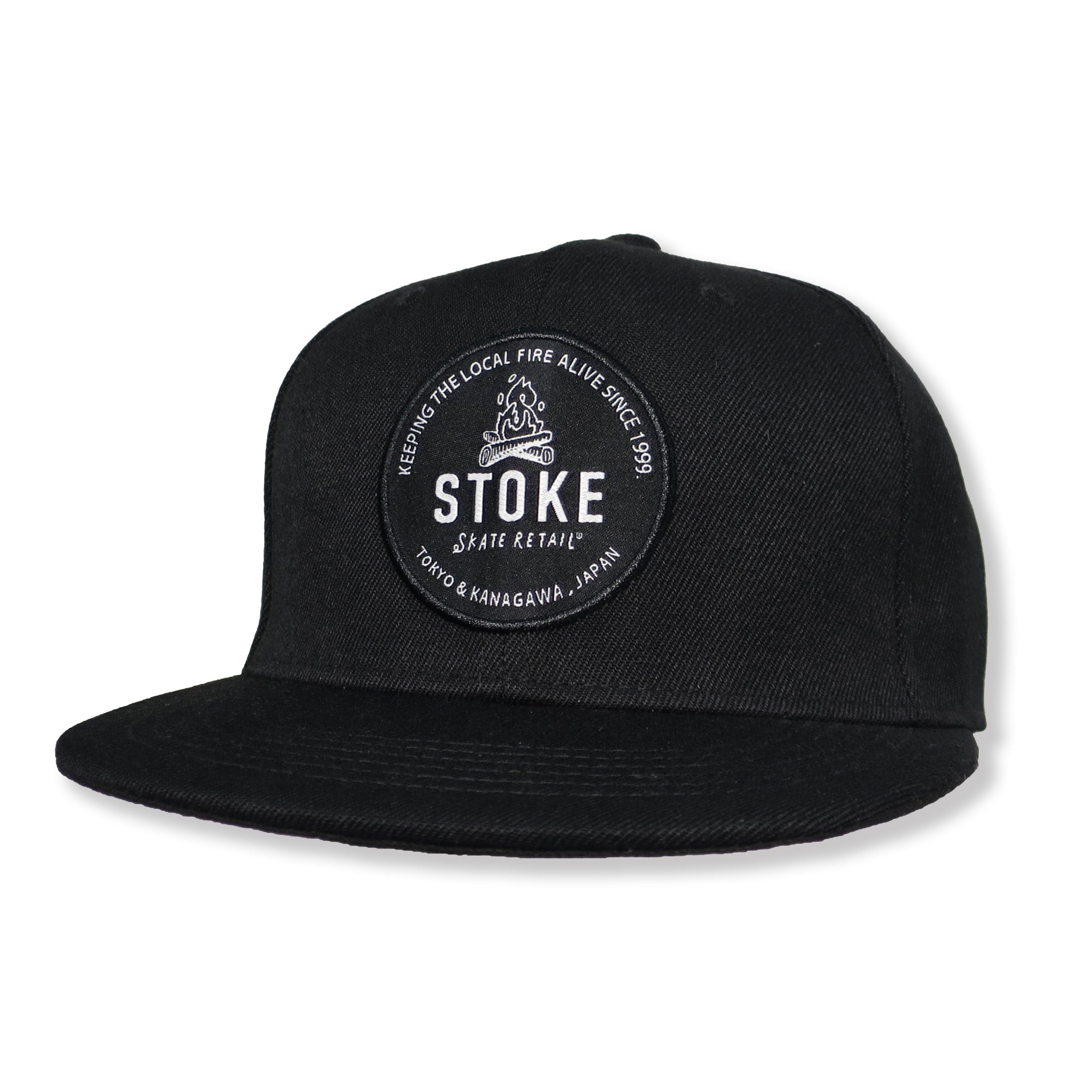 STOKE BONFIRE SNAPBACK HAT BLACK 【 ストーク ボンファイア スナップ