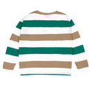 MAGENTA AUTUMN STRIPES PIQU? LS TEE WHITE【 マゼンタ オータム ストライプ ピケ ロングスリーブ Tシャツ ホワイト 】