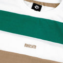 MAGENTA AUTUMN STRIPES PIQU? LS TEE WHITE【 マゼンタ オータム ストライプ ピケ ロングスリーブ Tシャツ ホワイト 】