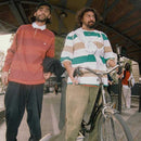 MAGENTA AUTUMN STRIPES PIQU? LS TEE WHITE【 マゼンタ オータム ストライプ ピケ ロングスリーブ Tシャツ ホワイト 】