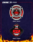 SPITFIRE x SFFD ENGINE 29 FIREFIGHTERS BIGHEAD STICKER【スピットファイア ファイアーファイター ビッグヘッド ステッカー 】