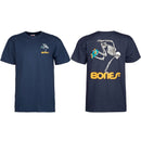 POWELL-PERALTA SKATE SKELETON NAVY YOUTH T-SHIRTS 【 子供用 ボーンズ スケート スケルトン ネイビー キッズ 】