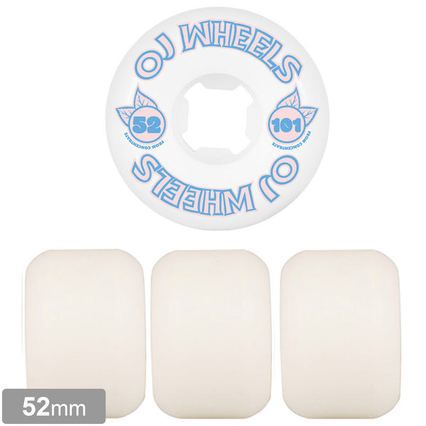 OJ FROM CONCENTRATE HARDLINE WHITE/PINK BLUE WHEEL 101A 52mm 【 オージェイ フロム コンセントレート ハードライン ホワイト ピンク ブルー ウィール 】