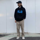 POLAR SKATE CO. CUT LOGO HOODIE BLACK【 ポーラー スケート カット ロゴ フーディー ブラック】