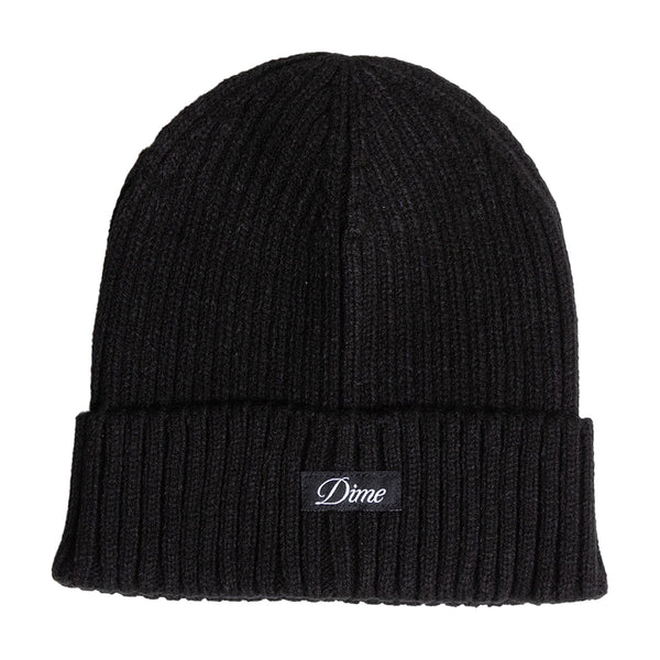 DIME CURSIVE FOLD BEANIE BLACK 【 ダイム カーシブ フォールド ビーニー ブラック 】