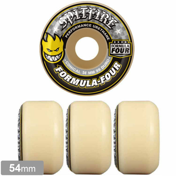 SPITFIRE FORMULA FOUR CONICAL YELLOW PRINT 99A 54mm 【 スピットファイヤー F4 コニカル イエロー プリント ウィール 】