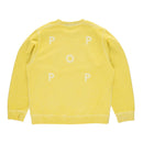 POP TRADING COMPANY POP STENCIL LOGO CREWNECK SWEAT LEMON GLASS【 ポップ ステンシル ロゴ クルーネック スエット レモングラス 】