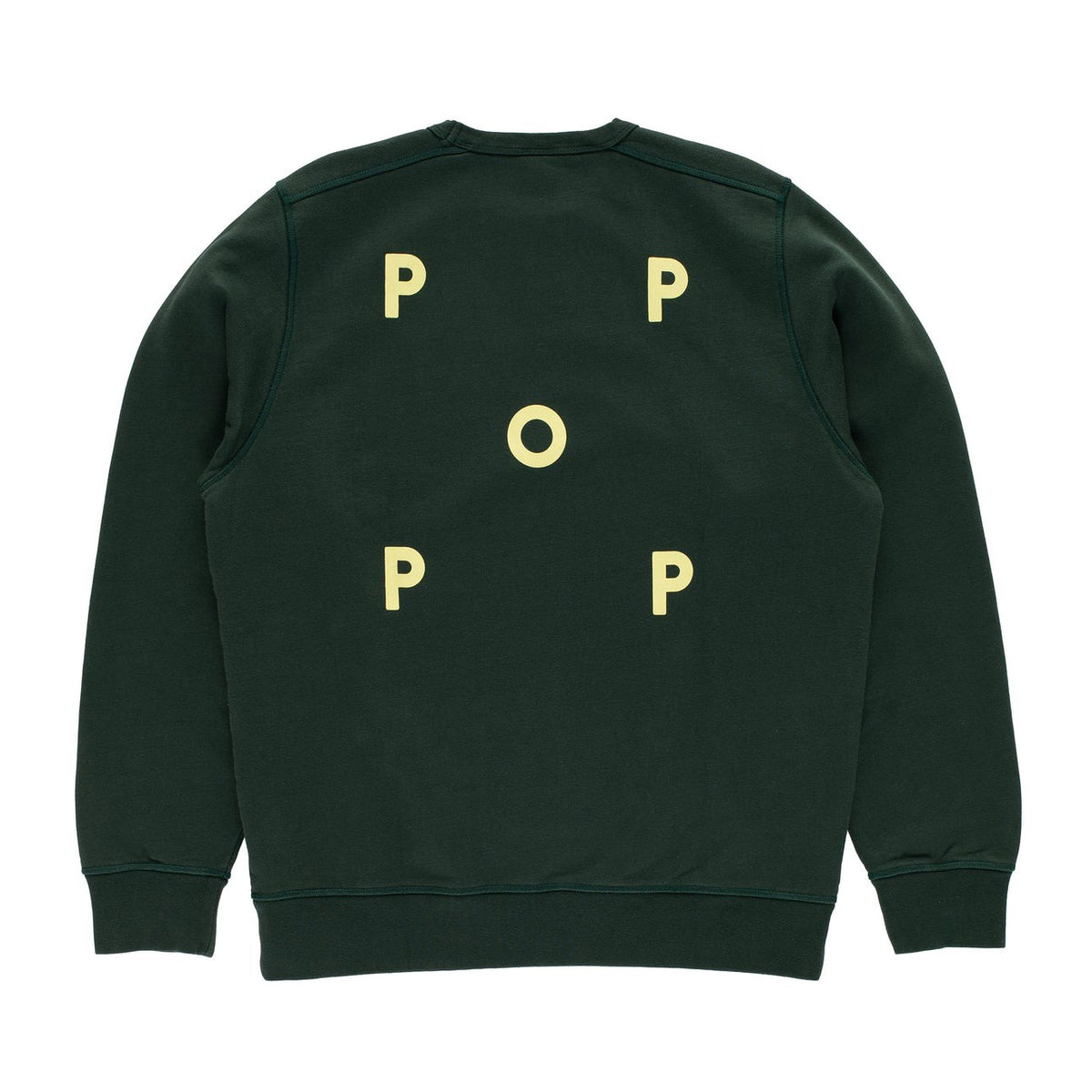 POP TRADING COMPANY POP LOGO CREWNECK SWEAT DARKEST SPRUCE 