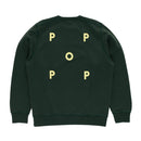 POP TRADING COMPANY POP LOGO CREWNECK SWEAT DARKEST SPRUCE【 ポップ ロゴ クルーネック スエット ダーケスト スプルース 】