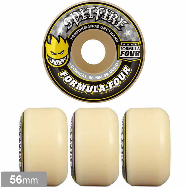 SPITFIRE FORMULA FOUR CONICAL YELLOW PRINT 99A 56mm 【 スピットファイヤー F4 コニカル イエロー プリント ウィール 】