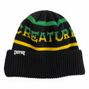 CREATURE BURNOUTZ LONG SHOREMAN BLACK BEANIE 【 クリーチャー バーンアウト ロング ショアマン ブラック ビーニー 】