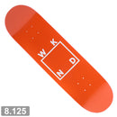 WKND WHITE LOGO DECK 8.125 ORENGE 【 ウィークエンド ホワイト ロゴ デッキ オレンジ 】