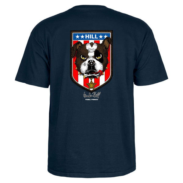 POWELL-PERALTA HILL BULLDOG T‐SHIRT NAVY 【 パウエル ペラルタ ヒル ブルドッグ Tシャツ ネイビー 】