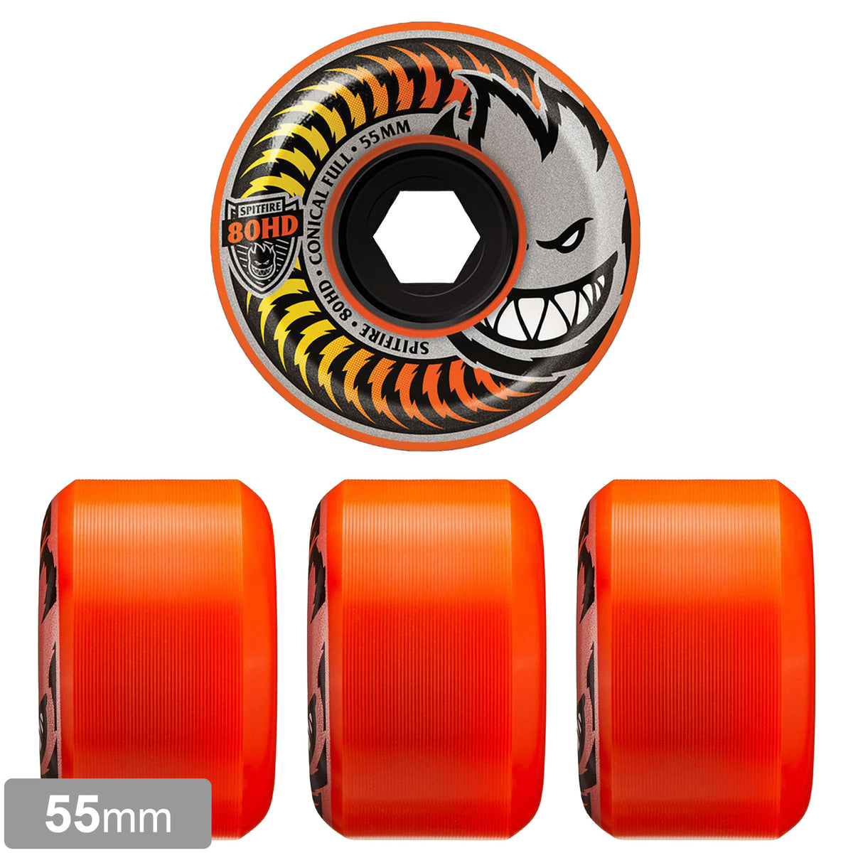SPITFIRE CHARGERS CONICAL FULL FADED ORANGE 80HD 55mm