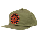 SPITFIRE CLASSIC 87 SWIRL PATCH SNAPBACK OLIVE / RED / BLACK 【 スピットファイア クラシック パッチ スナップバック キャップ オリーブ / レッド / ブラック 】