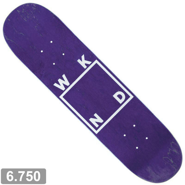 WKND MINI WHITE LOGO DECK 6.750 PURPLE【 ウィークエンド ミニ ホワイト ロゴ デッキ パープル 】