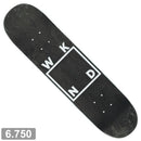 WKND MINI WHITE LOGO DECK 6.750 BLACK【 ウィークエンド ミニ ホワイト ロゴ デッキ ブラック 】