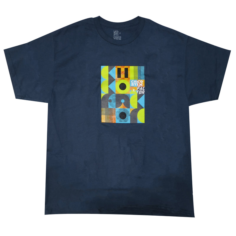CHICO STIX × FACTOR TEE NAVY 【 チコ スティックス ファクター Tシャツ ネイビー  】