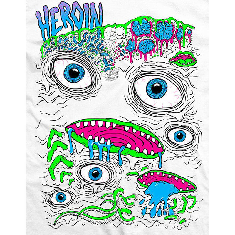 HEROIN MUTANT TEE WHITE【 ヘロイン ミュータント Tシャツ ホワイト 】