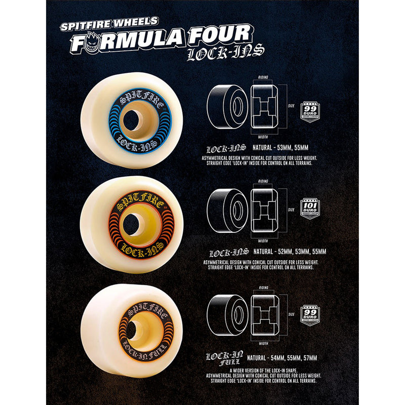 SPITFIRE FORMULA FOUR LOCK IN 101A 53mm 【スピットファイヤー F4 ロックイン ウィール】