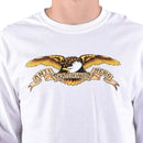 ANTI HERO BASIC EAGLE LONG SLEEVE TEE WHITE 【 アンタイヒーロー ベーシック イーグル ロングスリーブ Tシャツ ホワイト 長袖 】