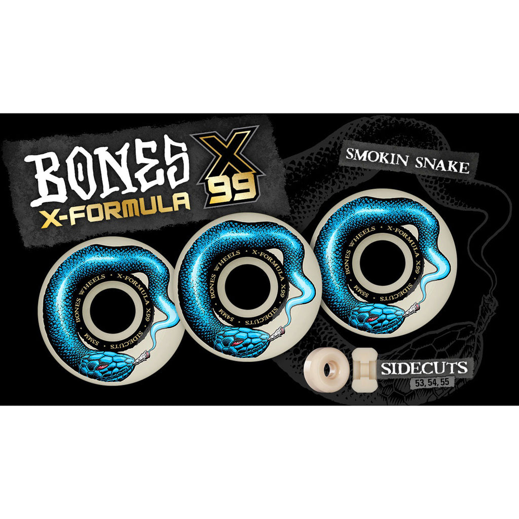 BONES ボーンズ X-FORMULA V5 99A 黒 52mm Bones X-Formula V5 Side-Cut Dark Waters Skateboard Wheels