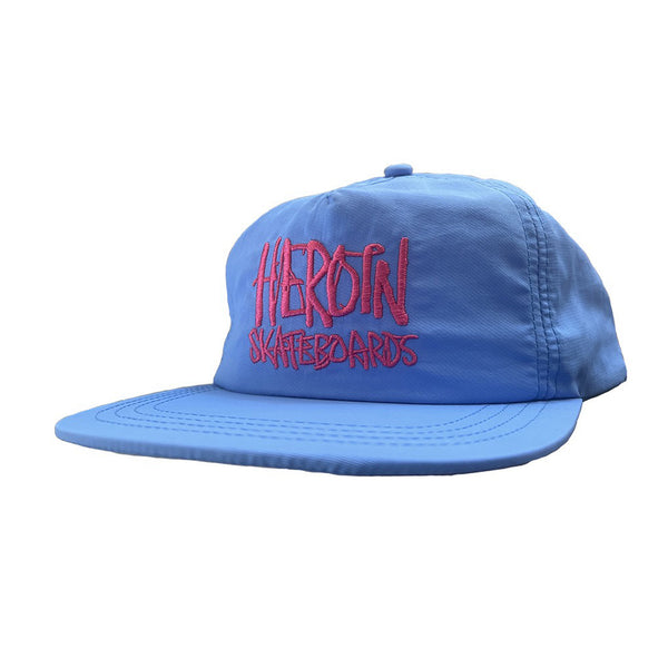 HEROIN SCRIPT SNAPBACK HAT BLUE 【 ヘロイン スクリプト スナップバック ハット ブルー 】