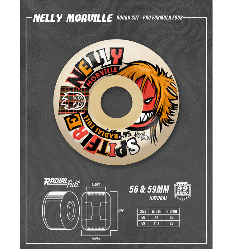 SPITFIRE FORMULA FOUR RADIAL FULL ROUGH CUT  NELLY MORVILLE 99D 56mm 【 スピットファイヤー F4 ラディアル フル ネイリー モーヴィル ウィール 】