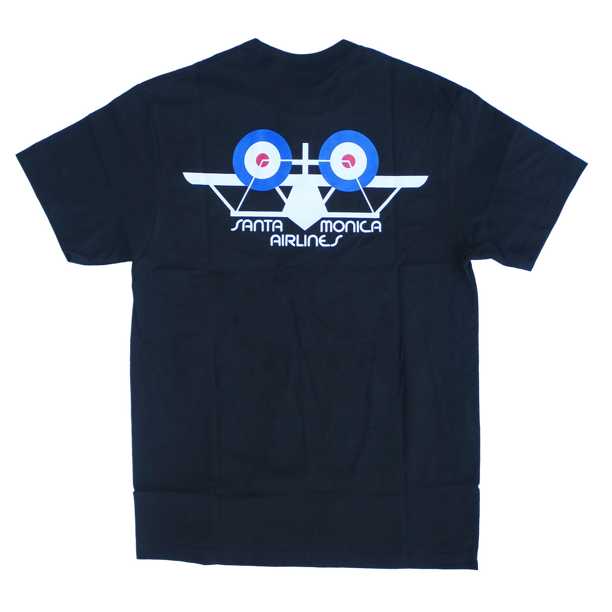 希少 80s USA製 ナタスカウパス サンタモニカエアライン Tシャツ SMA SMA CLASSIC PLANE T-SHIRTS BLACK【 サンタモニカ エアライン