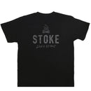 STOKE BONFIRE CREW TEE LAME x BLACK 【 ストーク ボン ファイヤー クルー Tシャツ ラメ ブラック 】