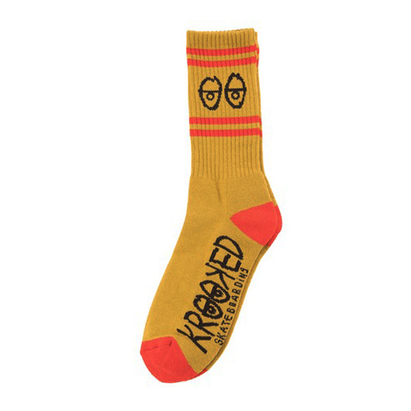 KROOKED EYES SOCKS GOLD / RED / BLACK 【 クルキッド アイズ ソックス 】