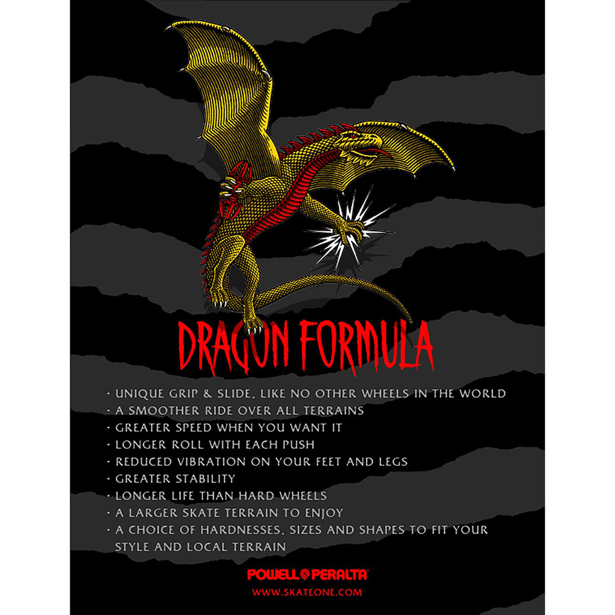 POWELL-PERALTA DRAGON FORMULA 93A GREEN DRAGON 58mm WHEEL