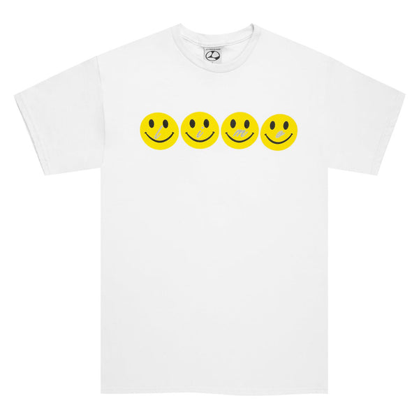 LIMOSINE GLITTE SMILE TEE WHITE 【 リモジン グリッター スマイル Tシャツ ホワイト 】