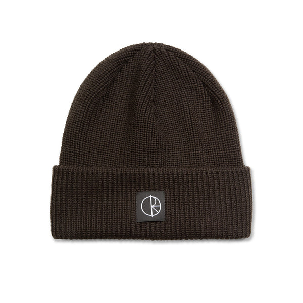 POLAR SKATE CO. DOUBLE FOLD BEANIE MERINO BROWN 【 ポーラー ダブル フォールド ビーニー メリノ ブラウン 】